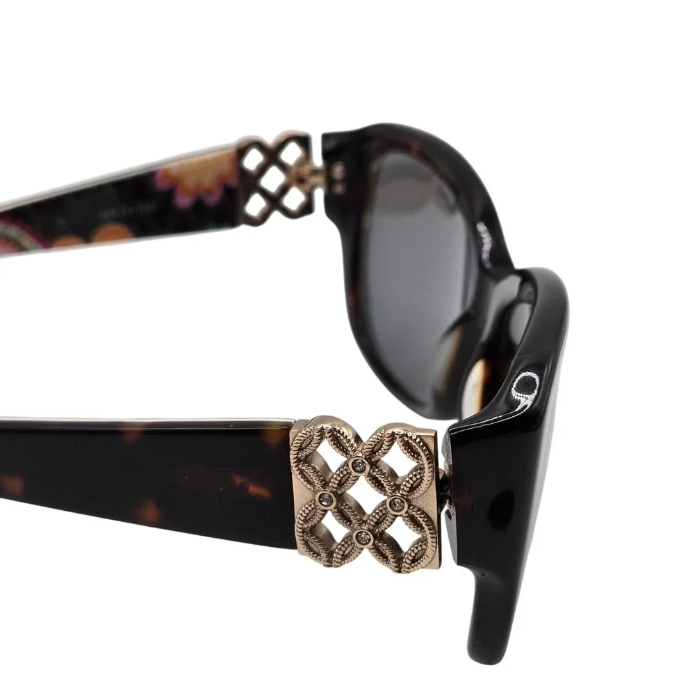 Vera Bradley Women's Sunglasses Floral Temple Black Frame‎ UV400 55-16-130